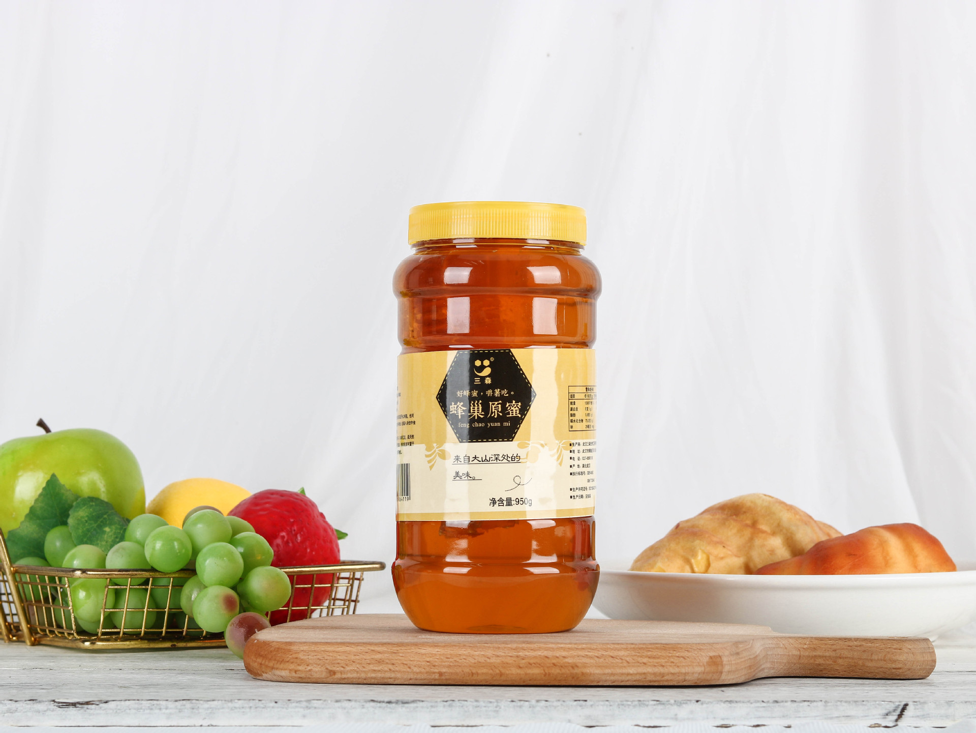 厂家蜂蜜批发土蜂蜜瓶装蜂巢蜜950g 农家土特产巢蜜百花蜜