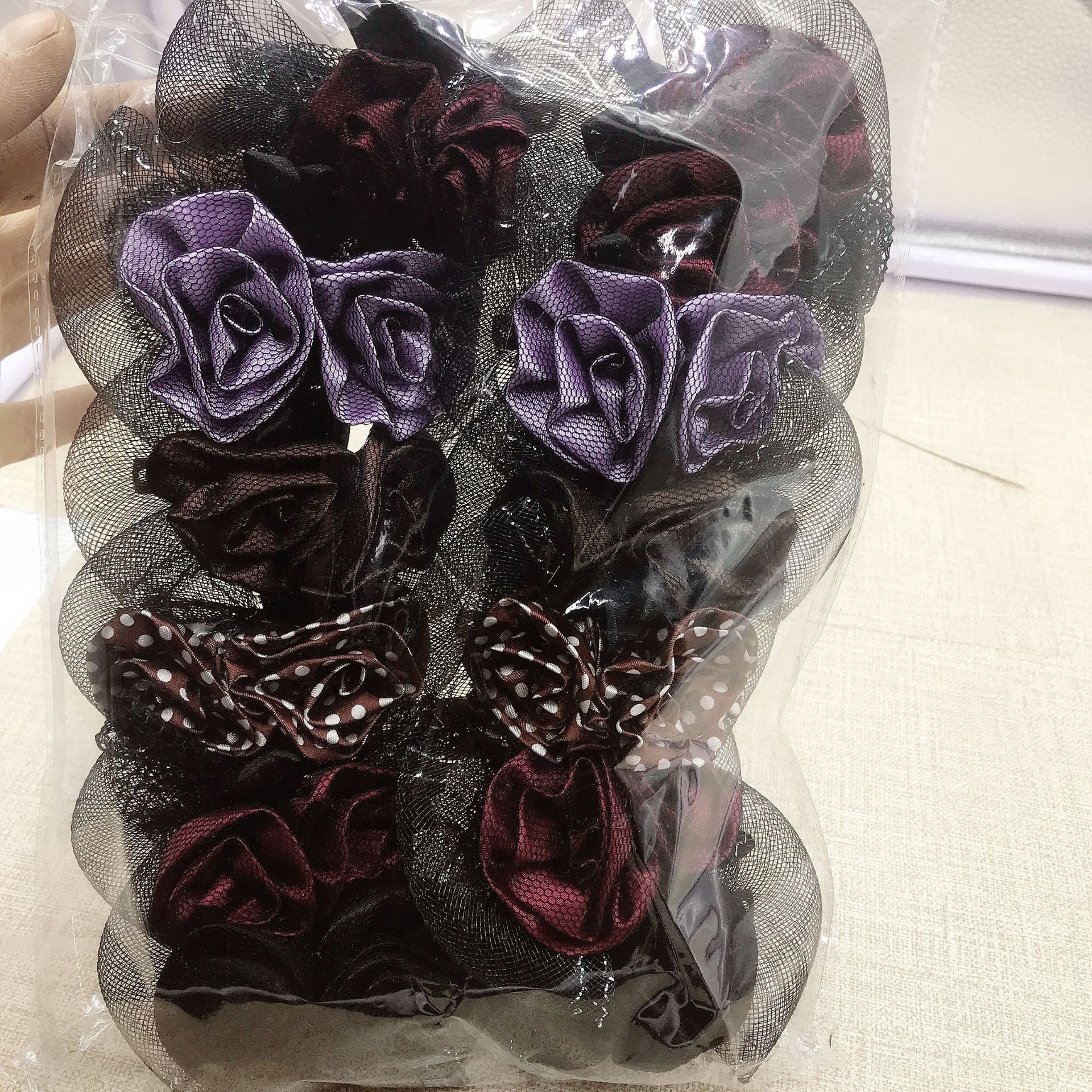 工作网花 工作头绳 头花工作花两元店饰品百货货源