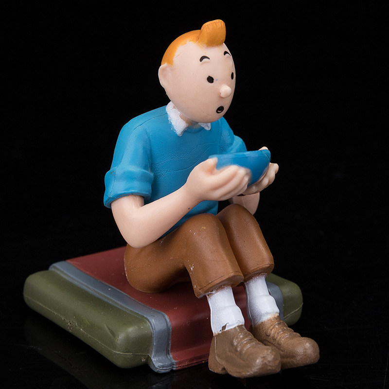 6款丁丁历险记手办 动漫周边玩偶玩具公仔蛋糕装饰摆件