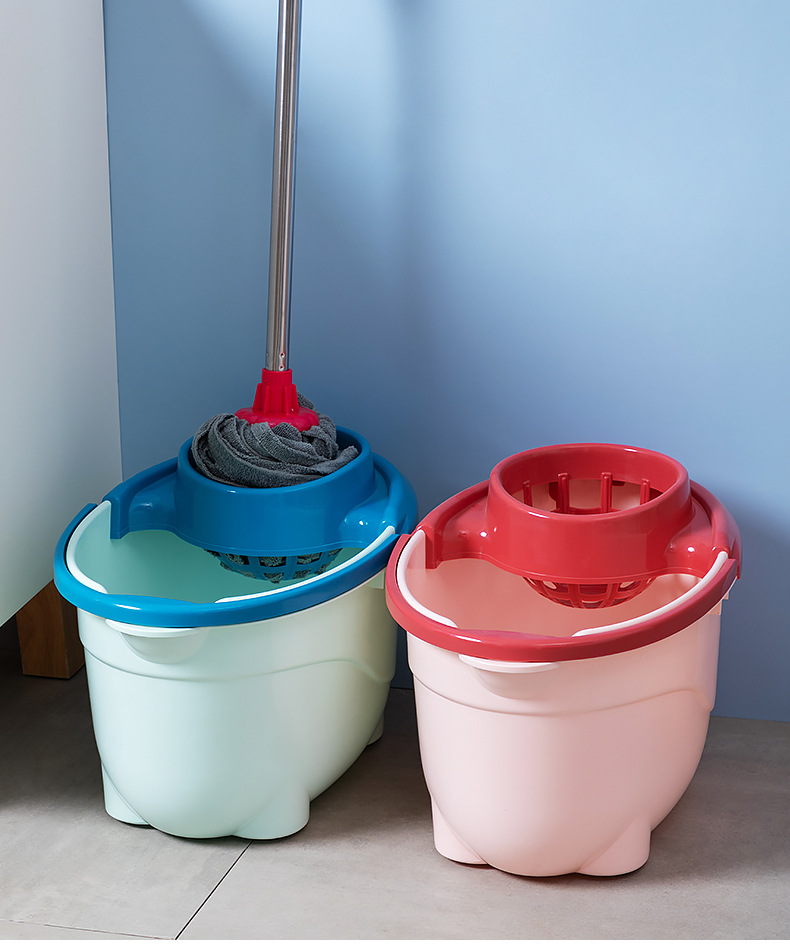 家用手动挤水桶手压地拖桶拖地拖把桶塑料旋转拧水单桶墩布桶