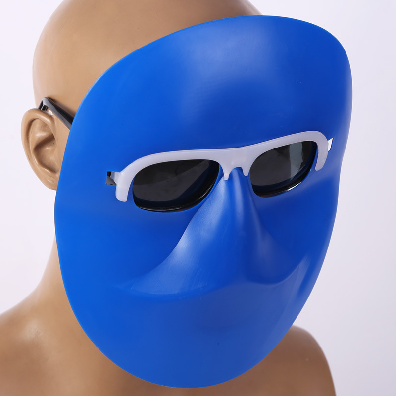 厂家供应塑料鬼脸头戴式电焊面罩电气焊防飞溅焊接焊工专用面罩