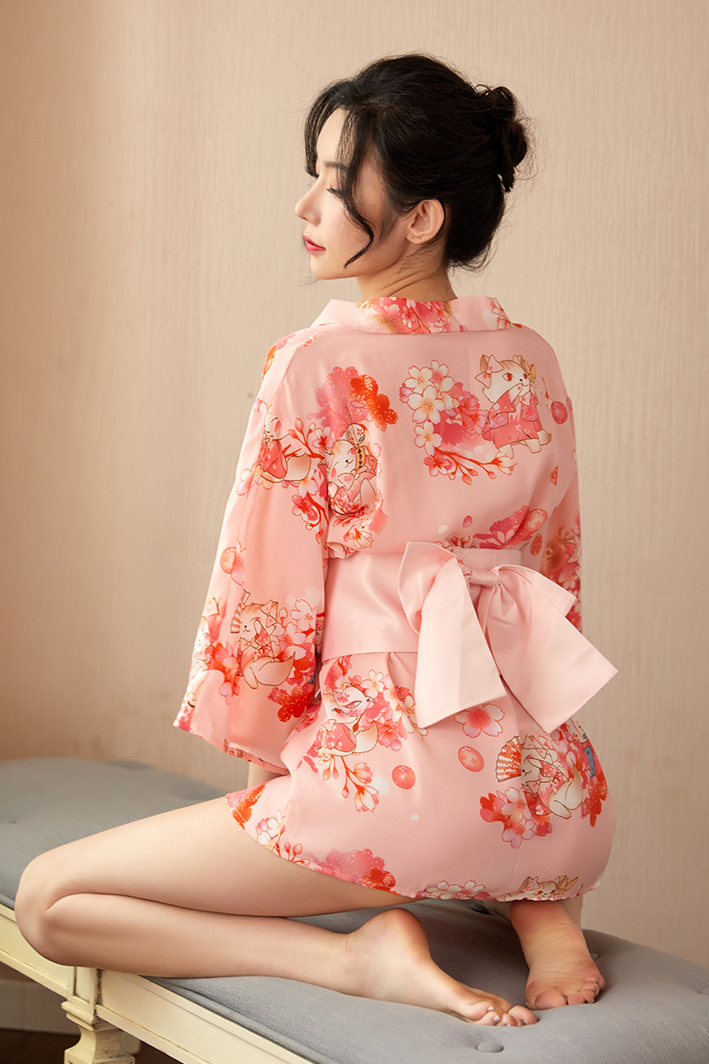 情趣性感内衣 日式和服透视激情浴袍套装 浴衣免脱雪纺情趣睡裙