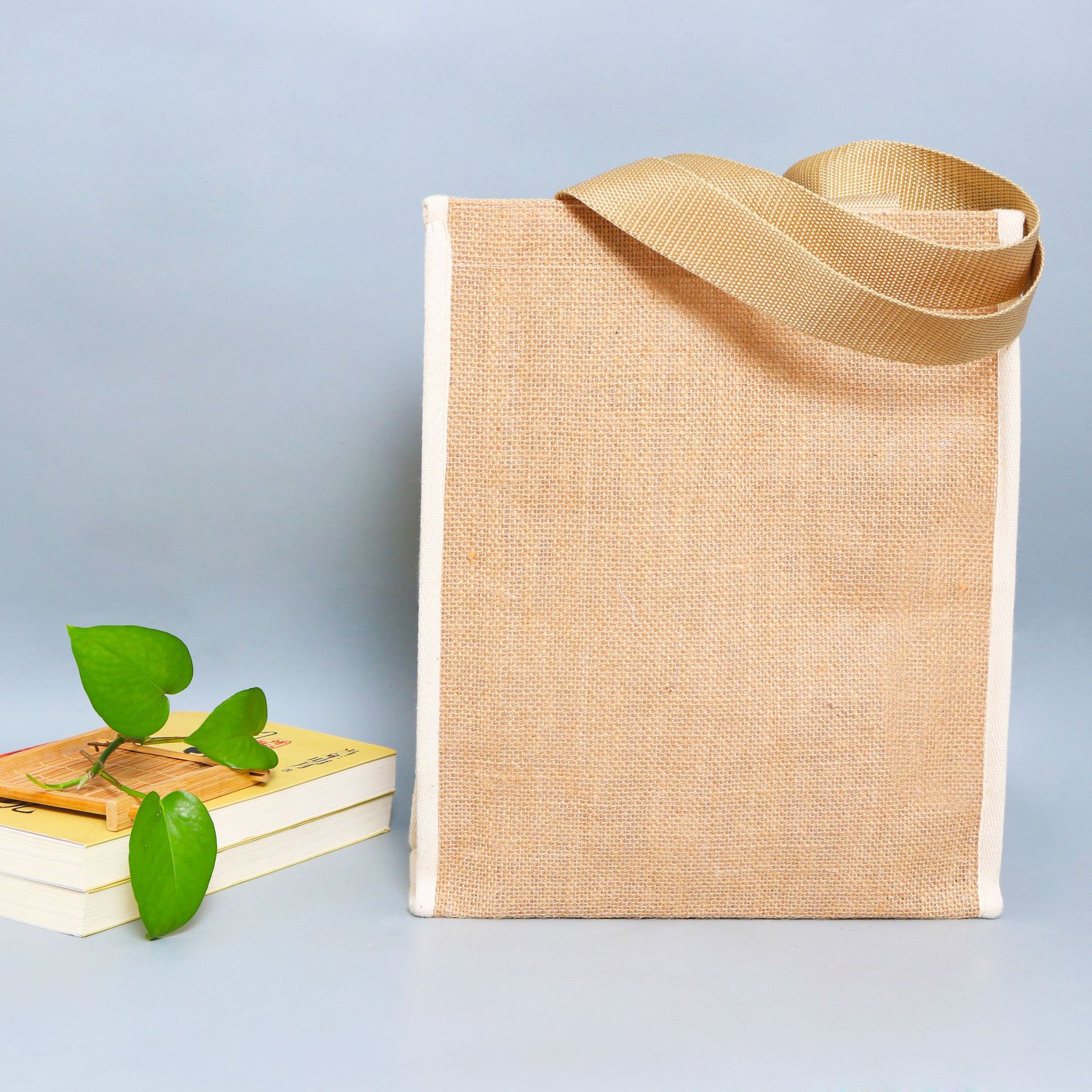 特殊包边手提麻布袋 麻布袋 黄麻手提袋 腹膜麻袋 硬挺包边帆布袋