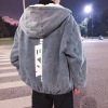 cowboy coat Winter clothes solar system Retro Plush thickening keep warm Cotton Trend Easy Hooded Sherpa cotton-padded clothes cowboy coat Winter clothes solar system Retro Plush thickening keep warm Cotton Trend Easy Hooded Sherpa cotton-padded clothes