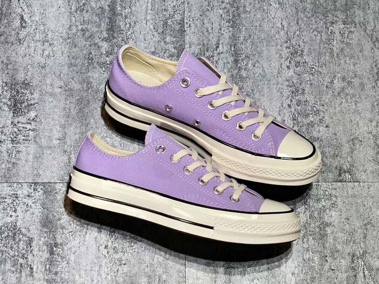 猿人匡威 1970s紫色黄色糖果色高帮低帮情侣款帆布鞋