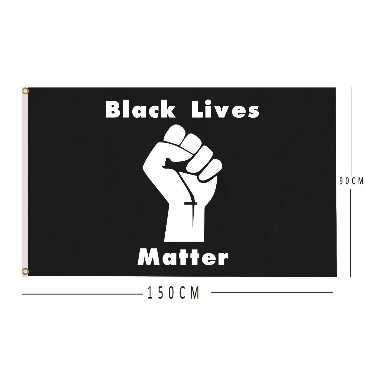 现货美国黑人命贵反歧视人种横幅游行集会抗议示威运动旗帜定制