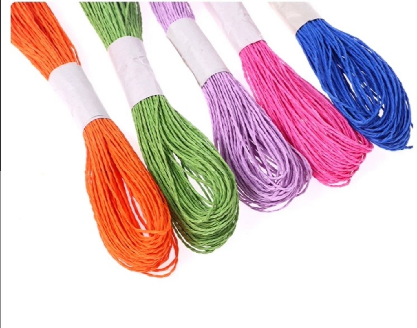 Color Paper String DIY Product Accessories Woven Paste Rope 7 M 12 Color Crafted Paper Rope Paper String Color
