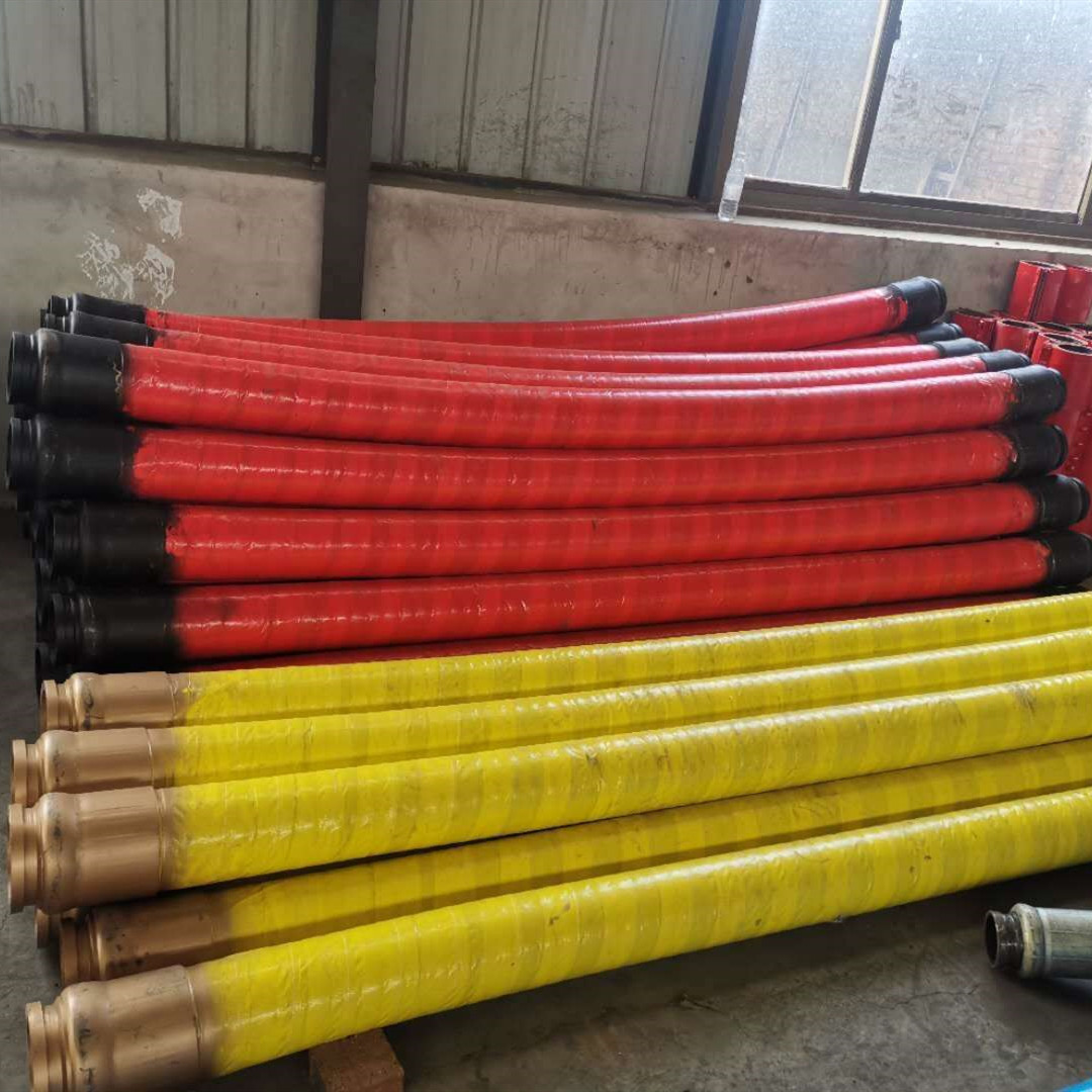 125砼泵橡胶软管 80四层钢丝砂浆泵软管 泵车双头软管 6层防爆