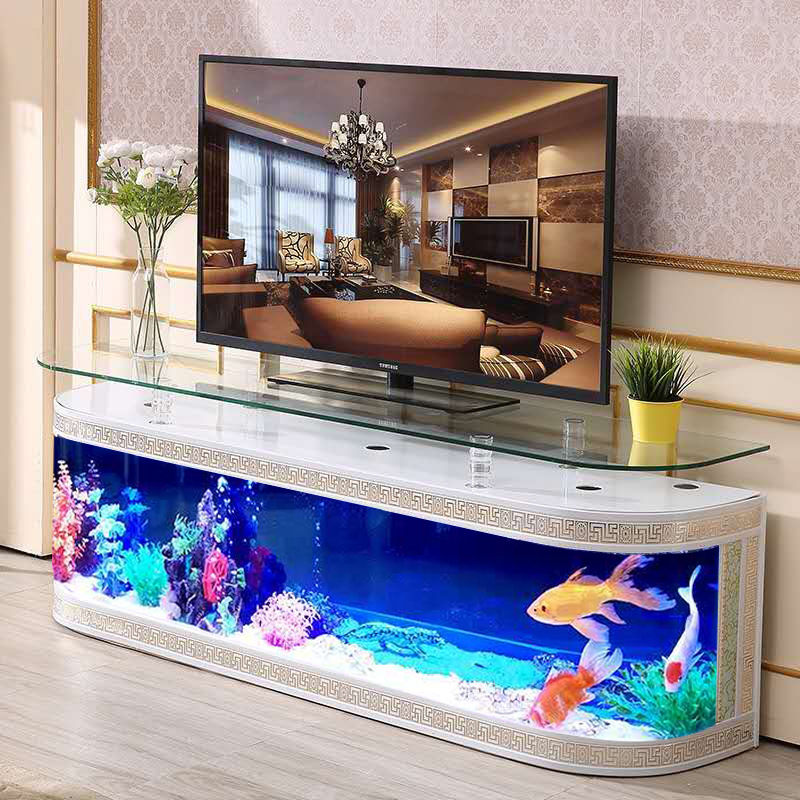 鱼缸电视柜水族欧式落地客厅隔断靠墙大中型屏风长2米2.2米1.8米