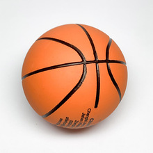 工厂直供深沟立体高弹力橡胶空心篮球原色橘色现货批发定制小篮球