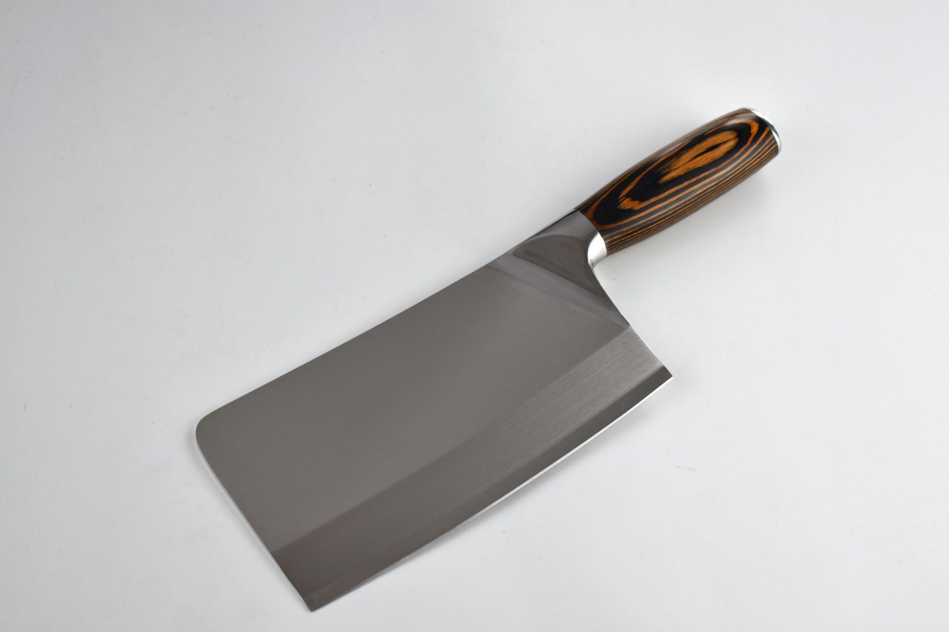 阳江菜刀 厨房刀具 双钢头黑黄彩木圆柄砍骨刀 德国4116材质