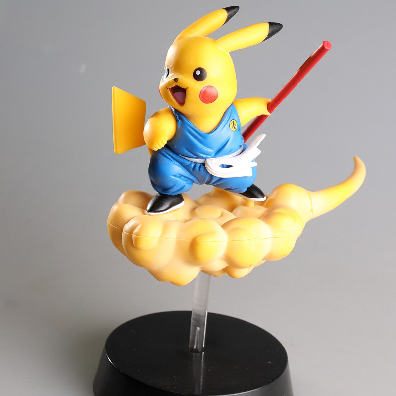 宠物小精灵 口袋妖怪 皮卡丘cos龙珠孙悟空 筋斗云盒装手办