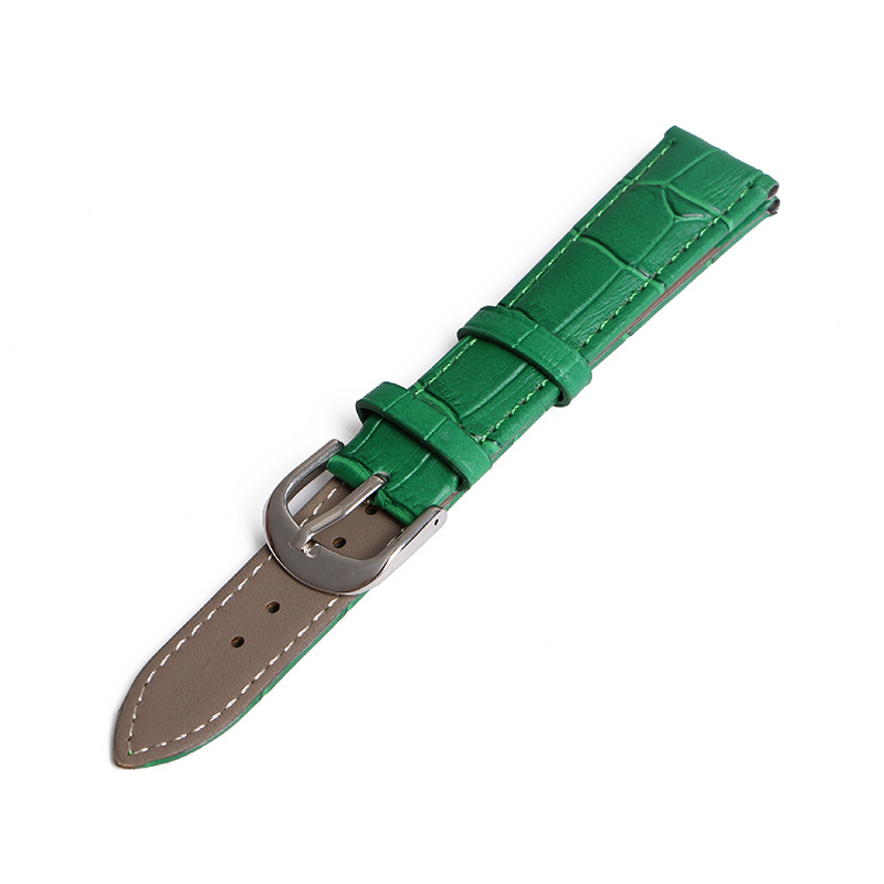 Watch Strap Small Cowhide Pattern Bamboo Strap Men's and Women's Watch Strap Color Leather Watch Strap 12-22mm Manufacturer