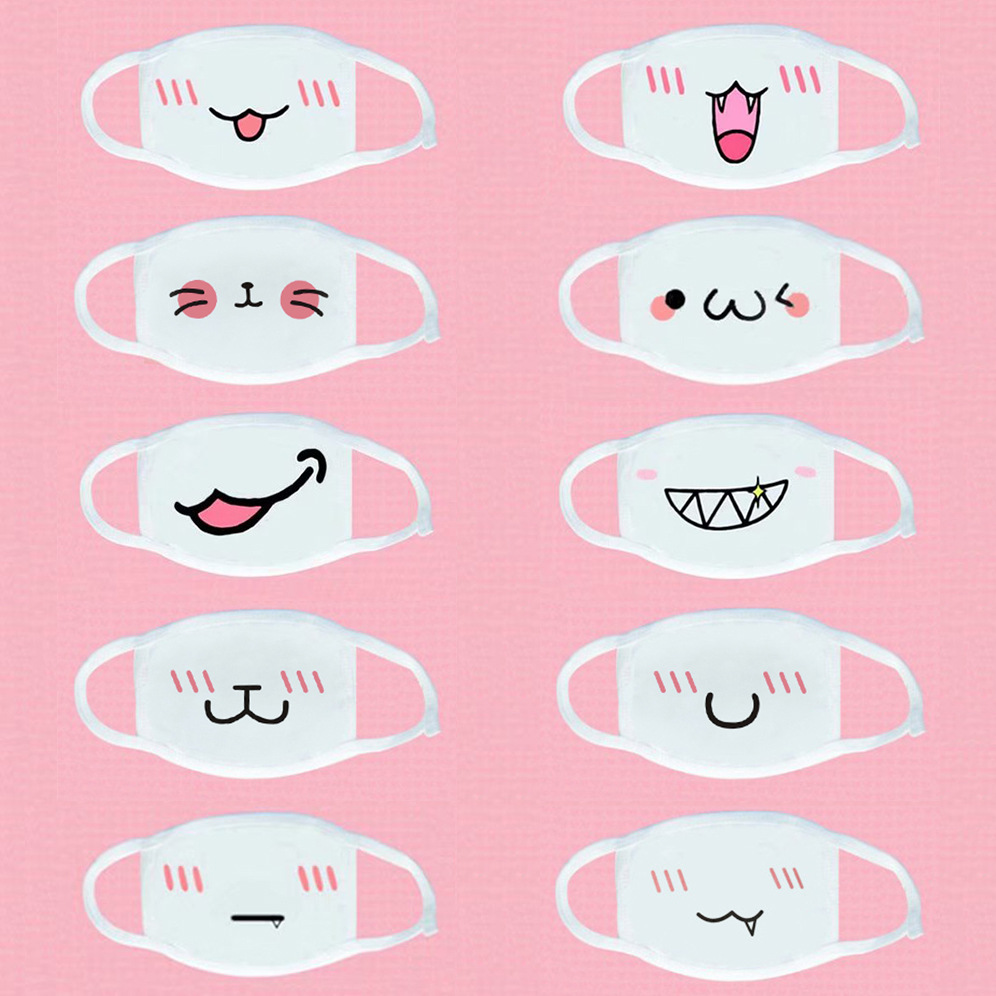 创意时尚表情搞笑个性口罩男女骑行保暖透气外贸印花口罩