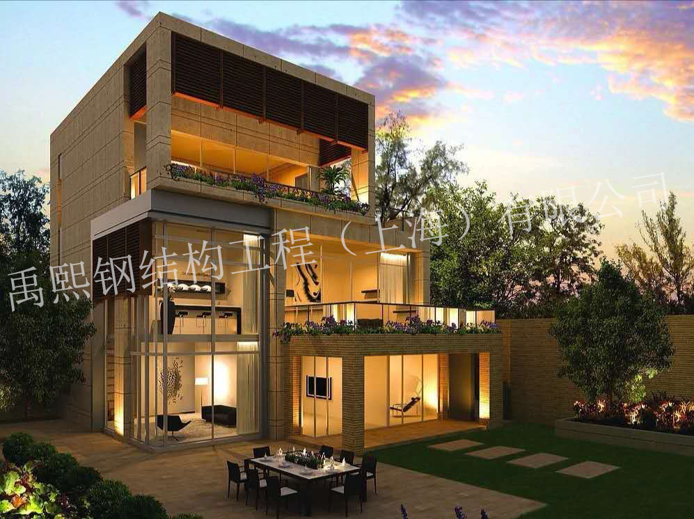 钢结构重钢别墅,重型钢结构建房,自建装配式别墅,钢结构别墅