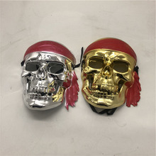 厂家直销电镀加勒比海盗面具  万圣节爆款面具  派对用品恐怖面具