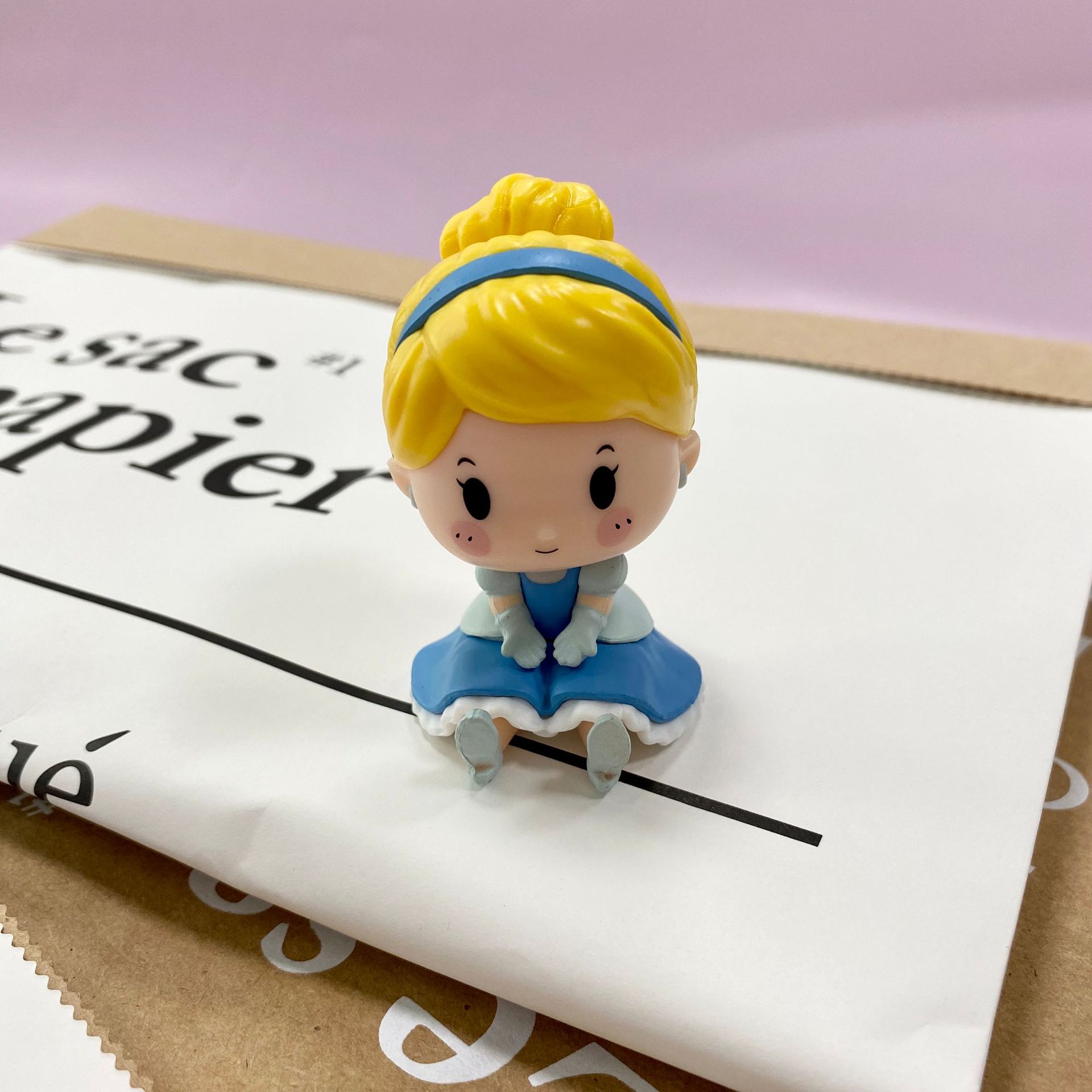 卡通q版公主6款 坐姿系列白雪贝儿 公仔摆件 手工diy奶油胶配件