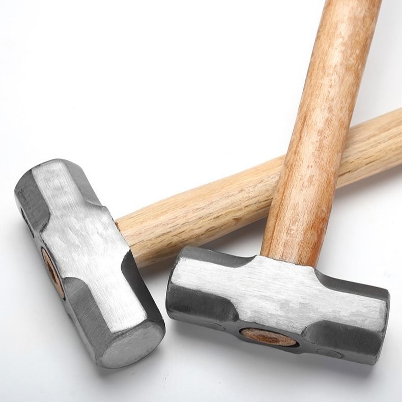 铁锤铁锤子工地用八角锤榔头木柄重型锤头大工具特钢郎头捶子八角
