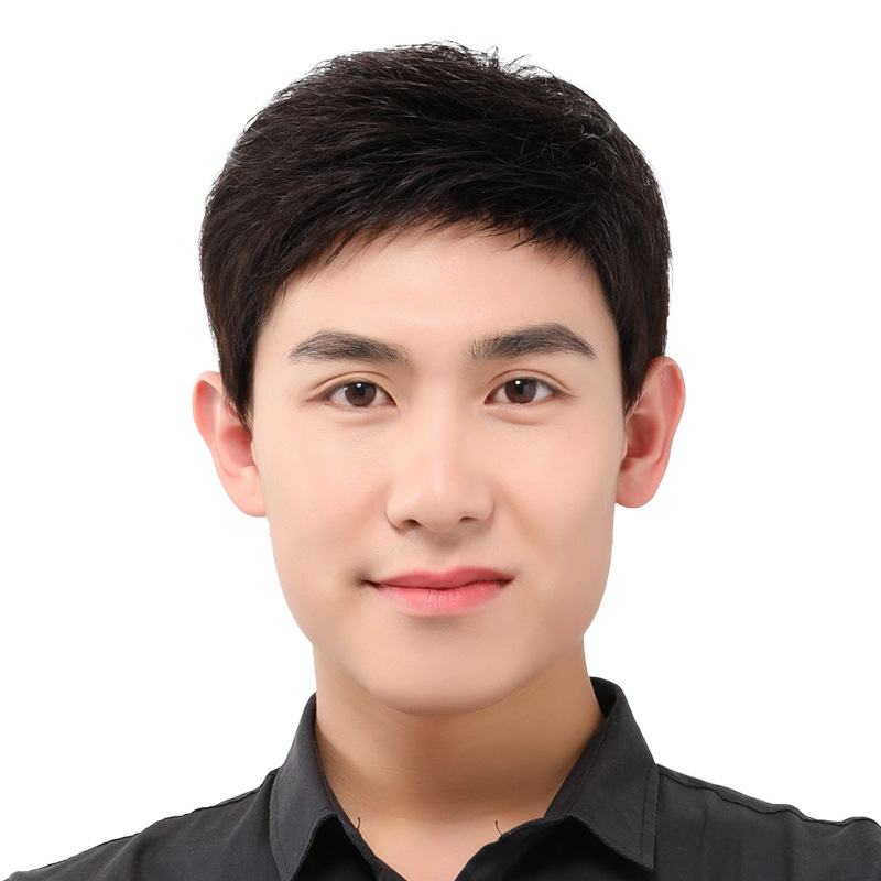 假发男短发真发寸头毛寸韩版帅气真人发丝中老年男士头套逼真男生