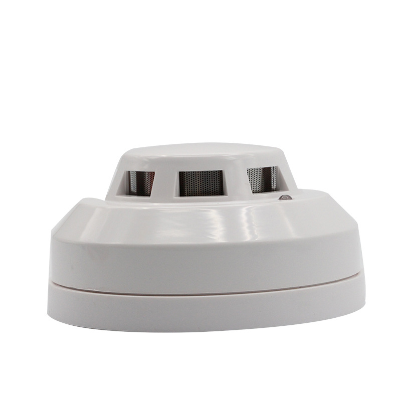 有线联网烟感brj-301al 220v光电式烟感报警器电柜机房常开常闭