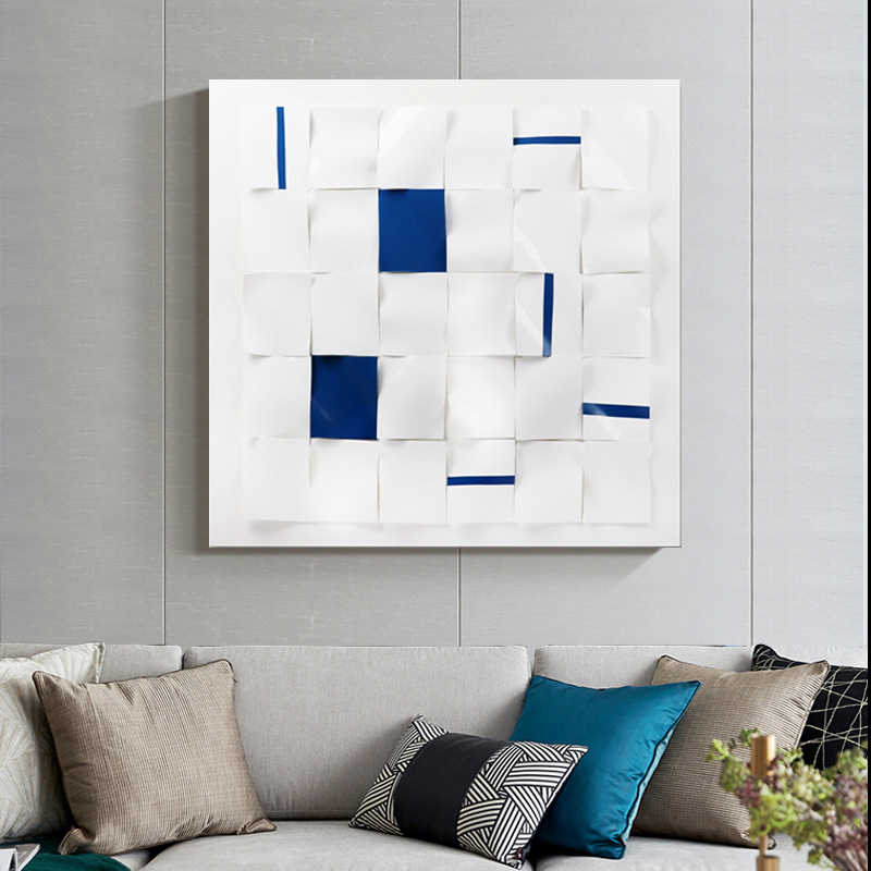 亚克力立体装饰画现代简约轻奢客厅卧室样板间玄关走廊金箔挂画