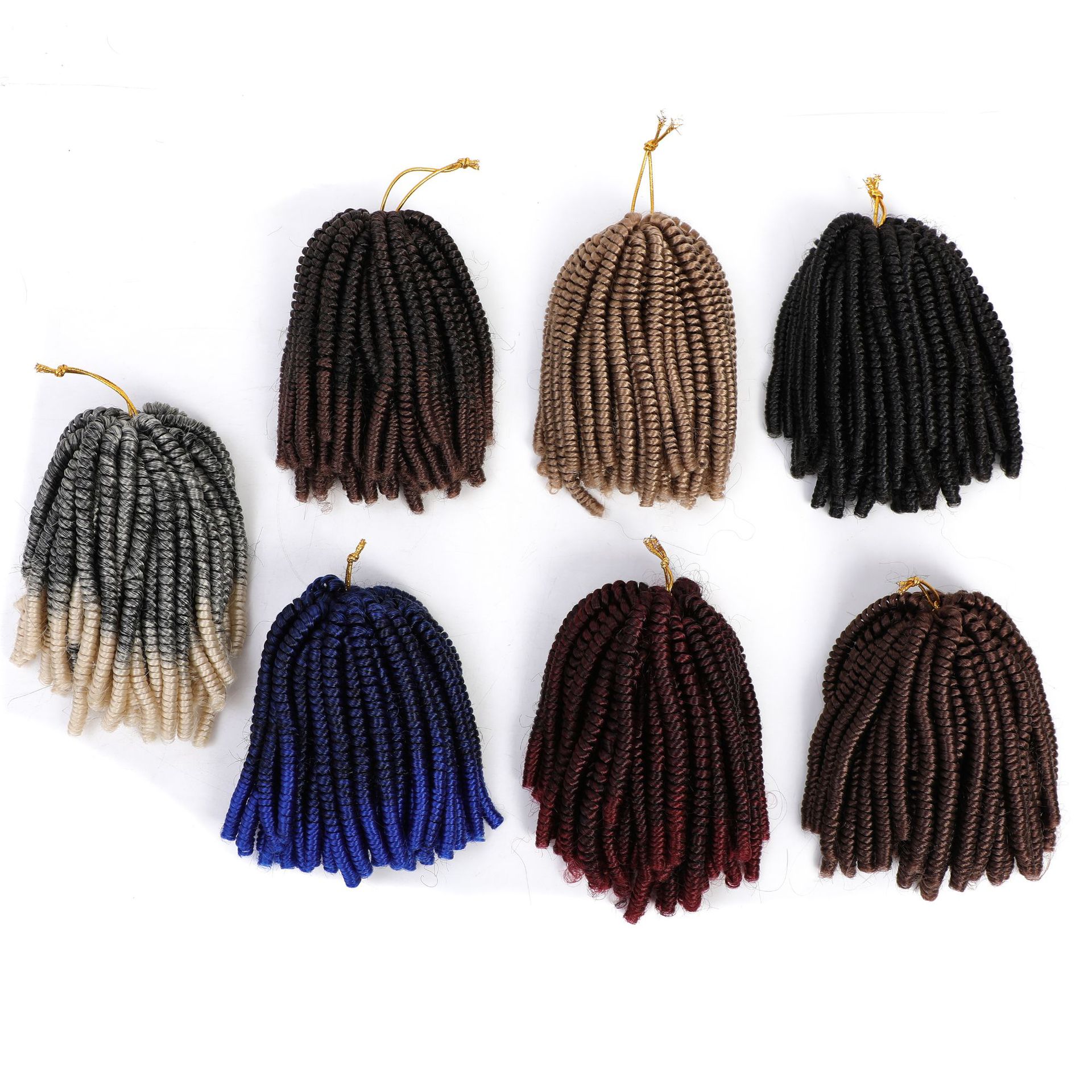 欧美假发亚马逊热款springtwist爆炸弹簧曲化纤假发钩针发