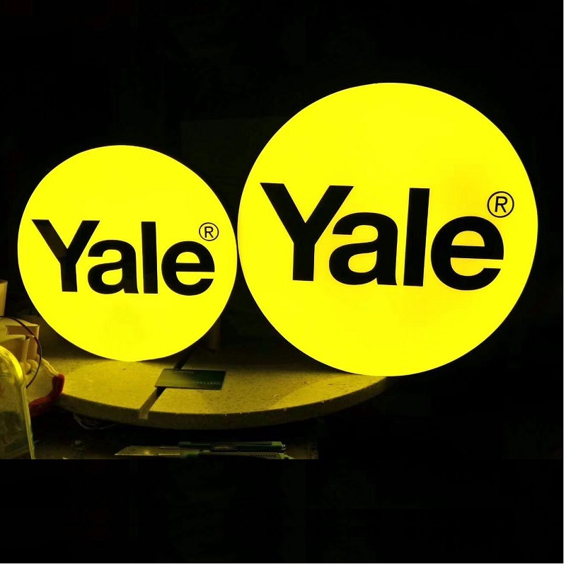 圆形吸塑灯箱户外防水单双面悬挂led亚克力便利店侧发光广告招牌