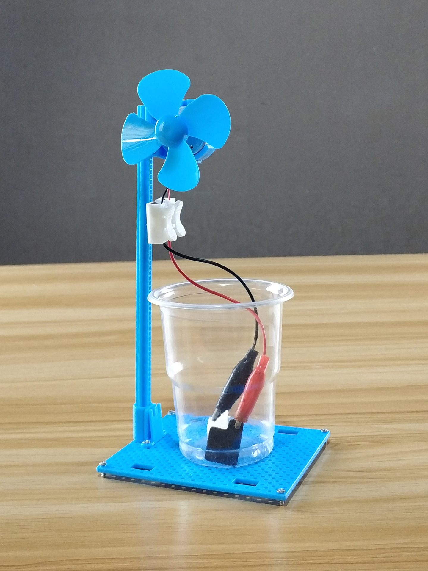 科技小制作盐水发电风扇手工diy益智拼装儿童学生玩教具科学实验