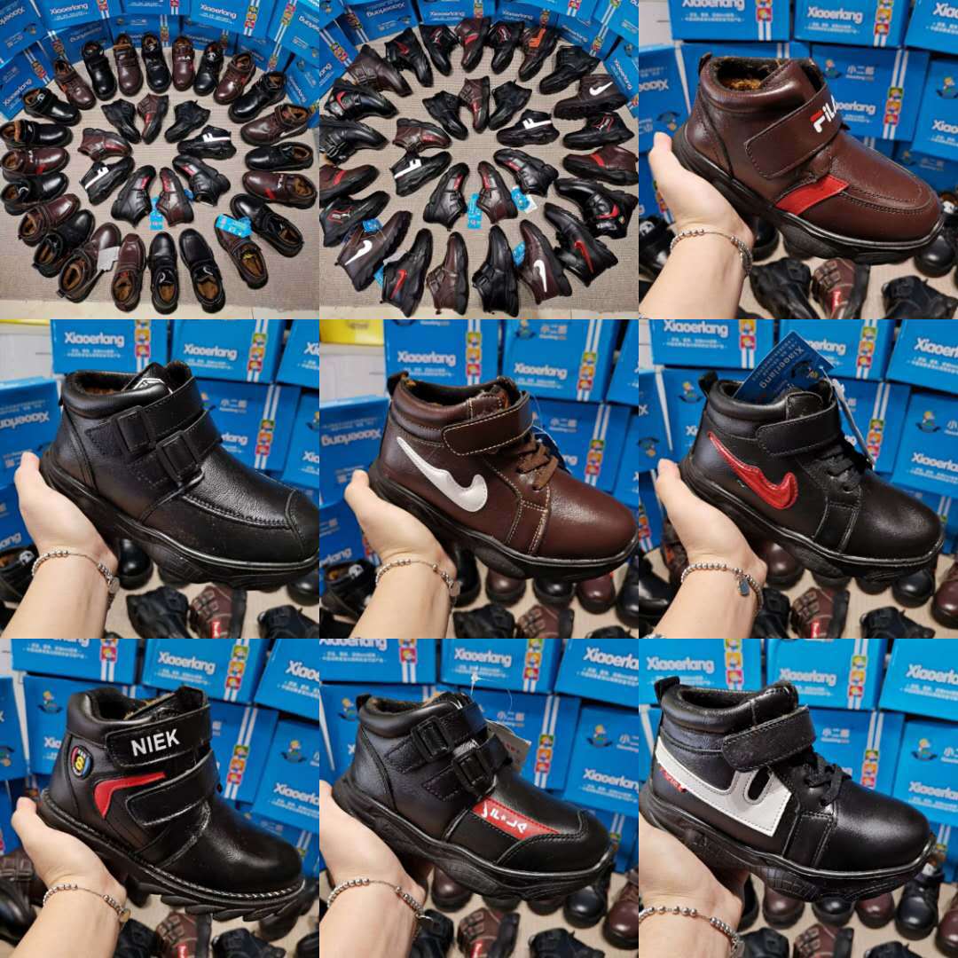 小二郎童棉鞋冬季男童皮面加厚保暖休闲皮鞋工厂清仓特价捡漏童鞋