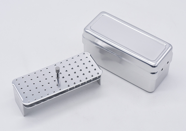 牙科 车针盒 72孔车针消毒盒 放置盒 铝合金材质 齿科