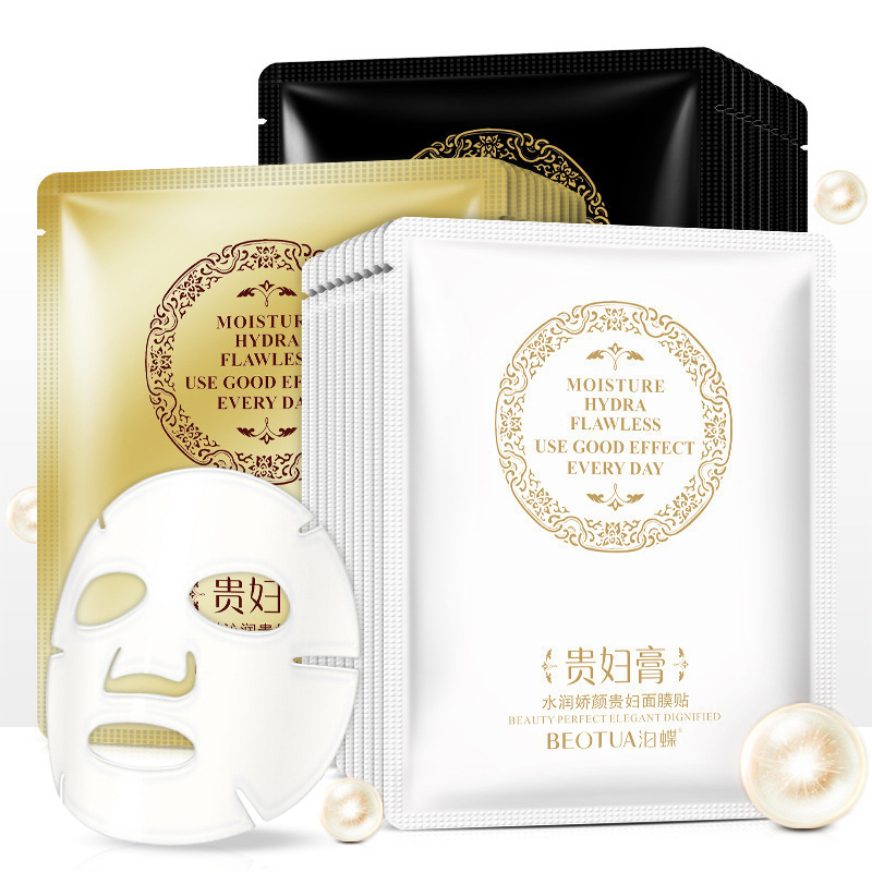 BEOTUA Pink Moisturizing Noble Lady Fair Cream Facial Mask Moisture Replenishment Oil Controlling and Pore Refining Moisturizing Black Mask Factory Wholesale