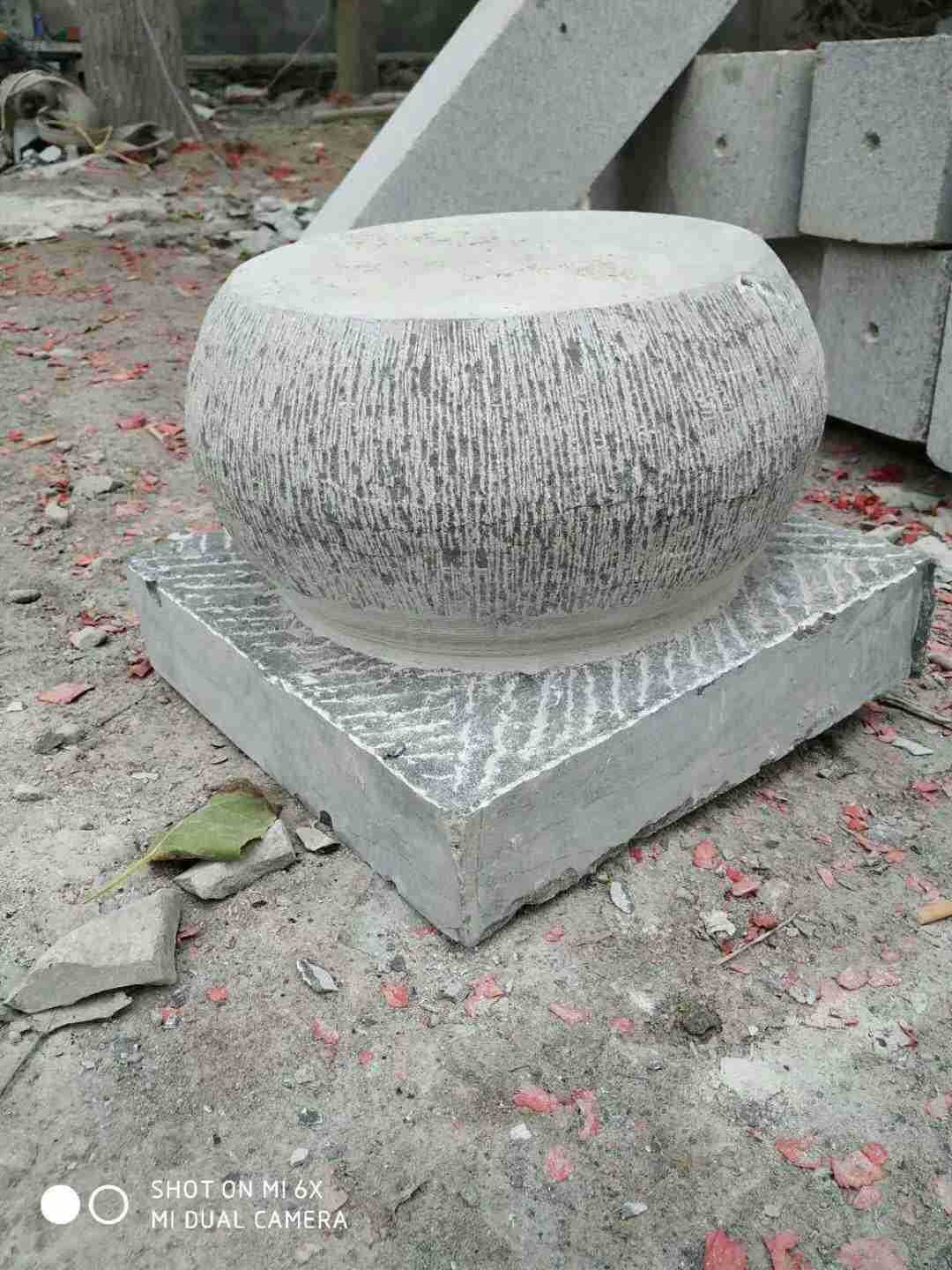 青石防古柱础石柱墩石柱基石空心柱基石石鼓厂家直销