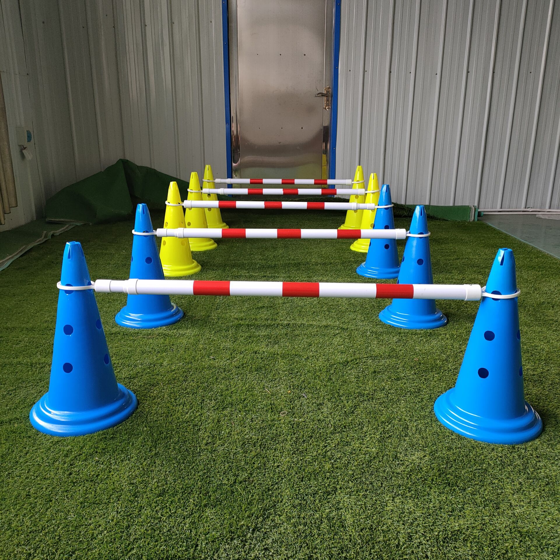 平衡车赛道连接杆伸缩杆 障碍物跑道连接杆亲子游戏活动厂地围栏