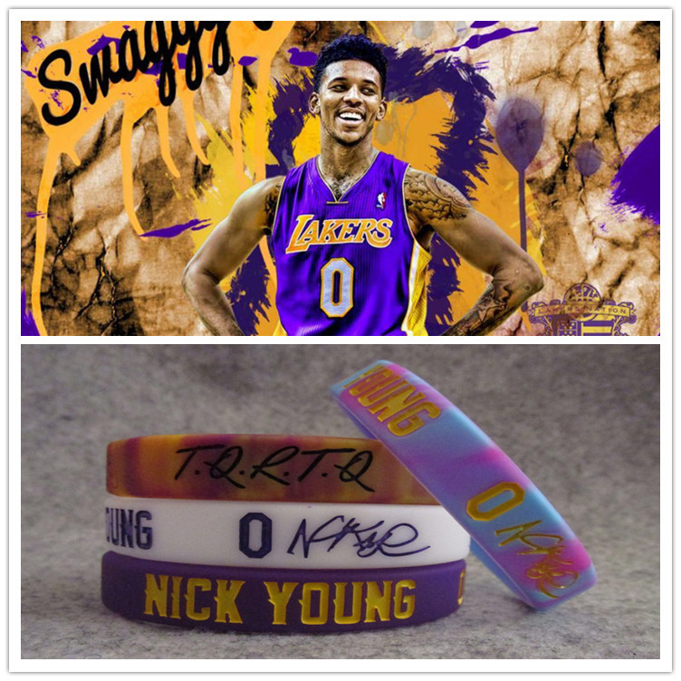 nba篮球球星0号尼克杨签名加厚签名款运动手环手腕带科比库里詹姆