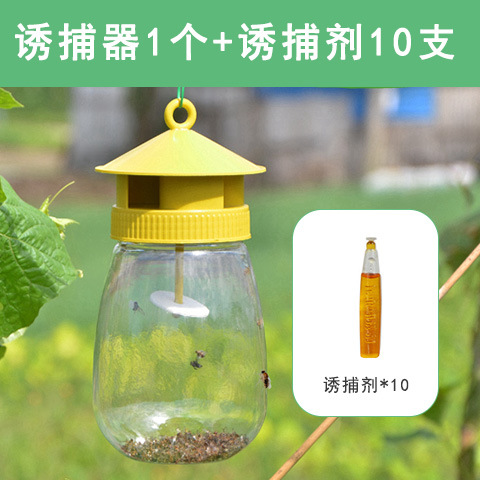 果蝇诱捕器果蝇性引诱剂诱捕剂第三代药水果蝇水实蝇针锋诱捕效果