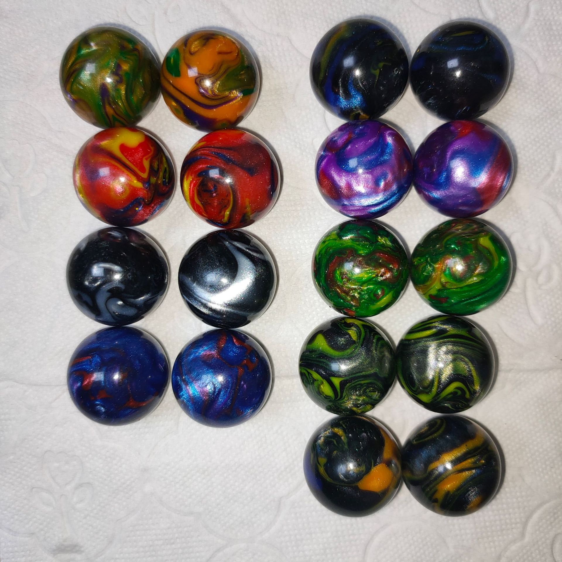 新款树脂珠 彩珠 花纹珠珠光珠 珠光珠 珠光棒压克力棒料树脂棒材