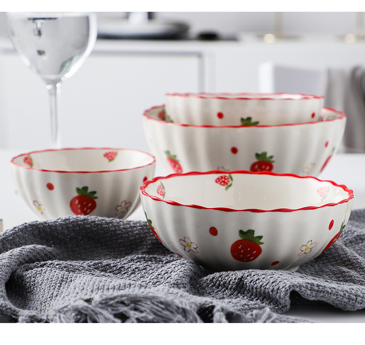 果碗可爱少女心单人吃饭用女生萌陶瓷单个1个韩式大号吃面沙拉
