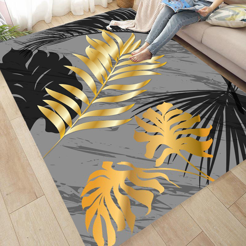 Auspicious Deer Living Room Bedroom Carpet Doormat Luxury Crystal Velvet 3D Printed Carpet Nordic Style Carpet Non-Slip Washed