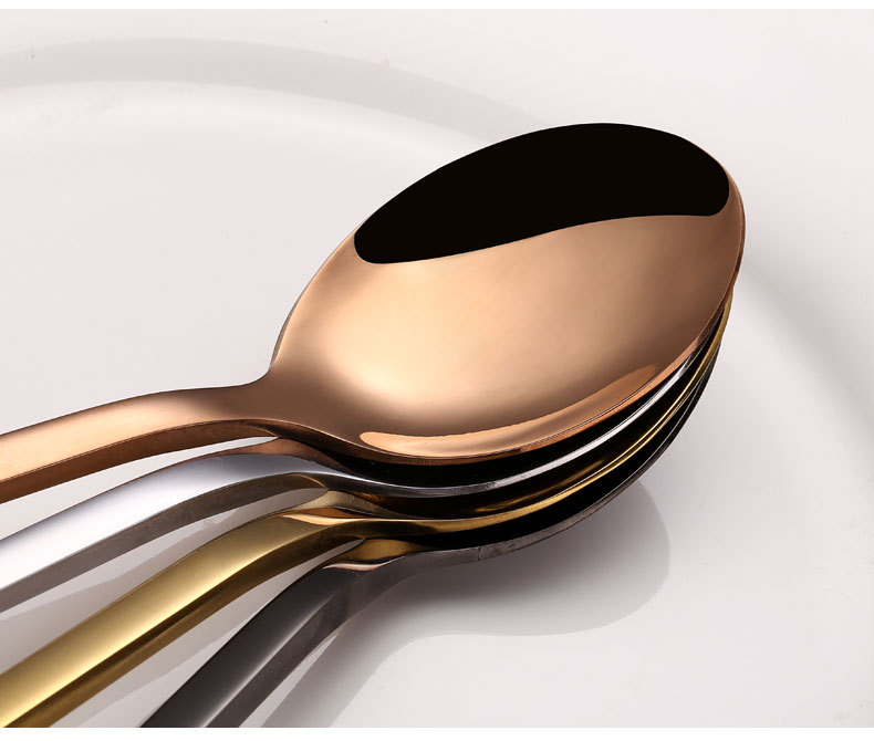 不锈钢刀叉 加厚不锈钢镀钛西餐餐具 批发刀叉勺咖啡勺订制logo