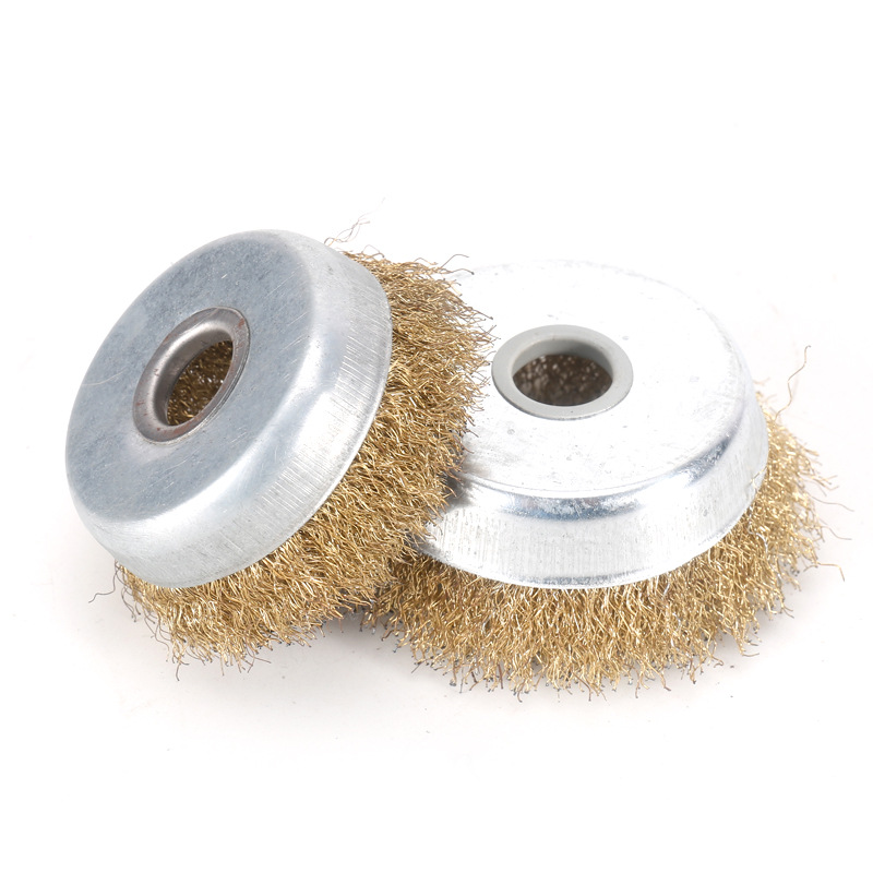 钢丝轮打磨除锈100角磨机用金属抛光轮304不锈钢碗型打磨球钢丝刷
