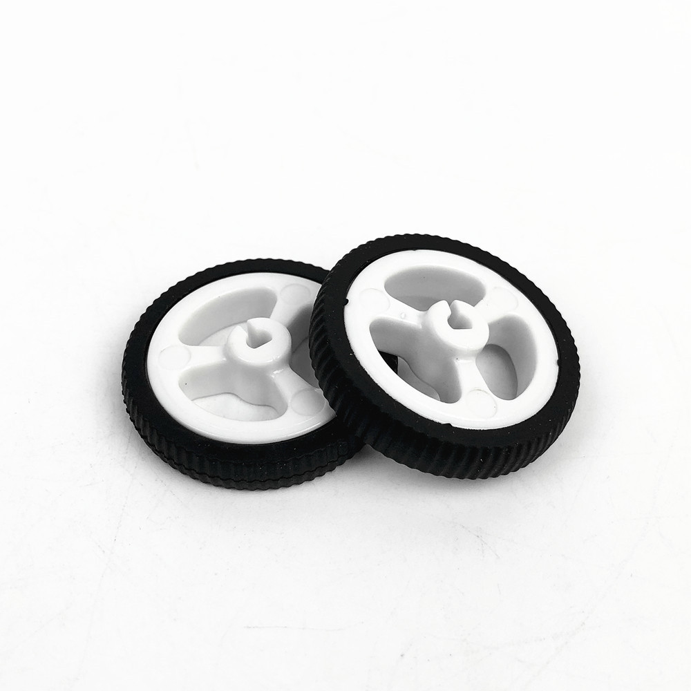 miniq小车n20电机橡胶轮 直径34mm 码盘34*7 d型孔小车轮