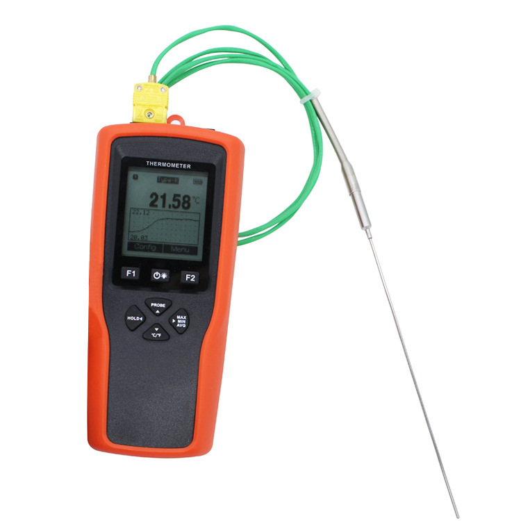 便携式高精度热电阻热电偶手持温度仪工业测温仪表不含测温探头