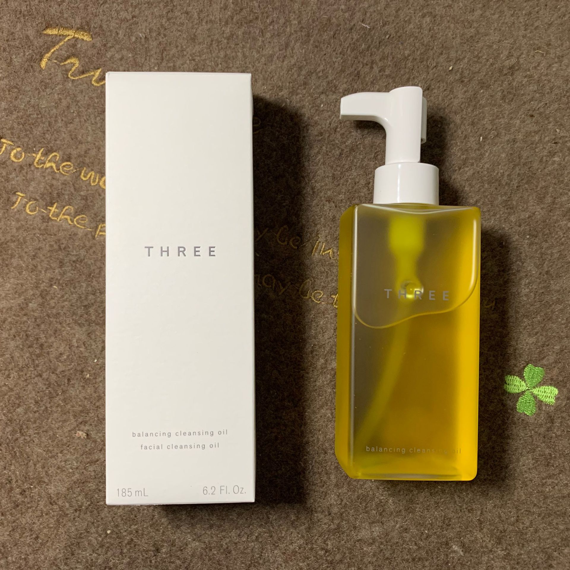 日本新款three平衡卸妆油洁肤纯植物天然温和小三卸妆液新版185ml