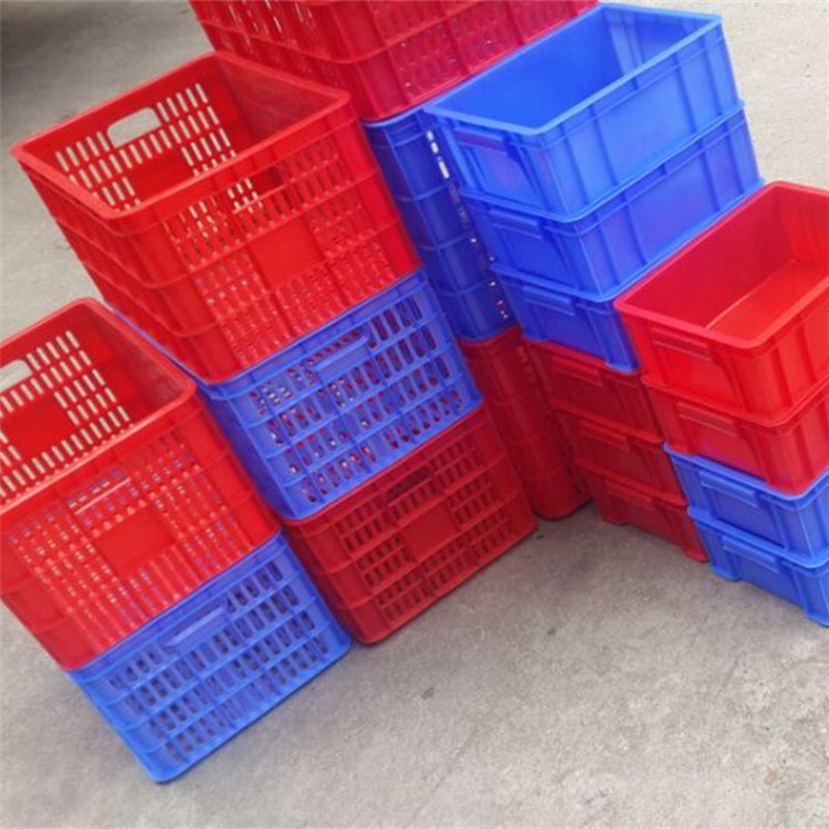 塑料周转筐 可堆式塑料框608*423*250物流周转箩蔬菜水果塑料筐