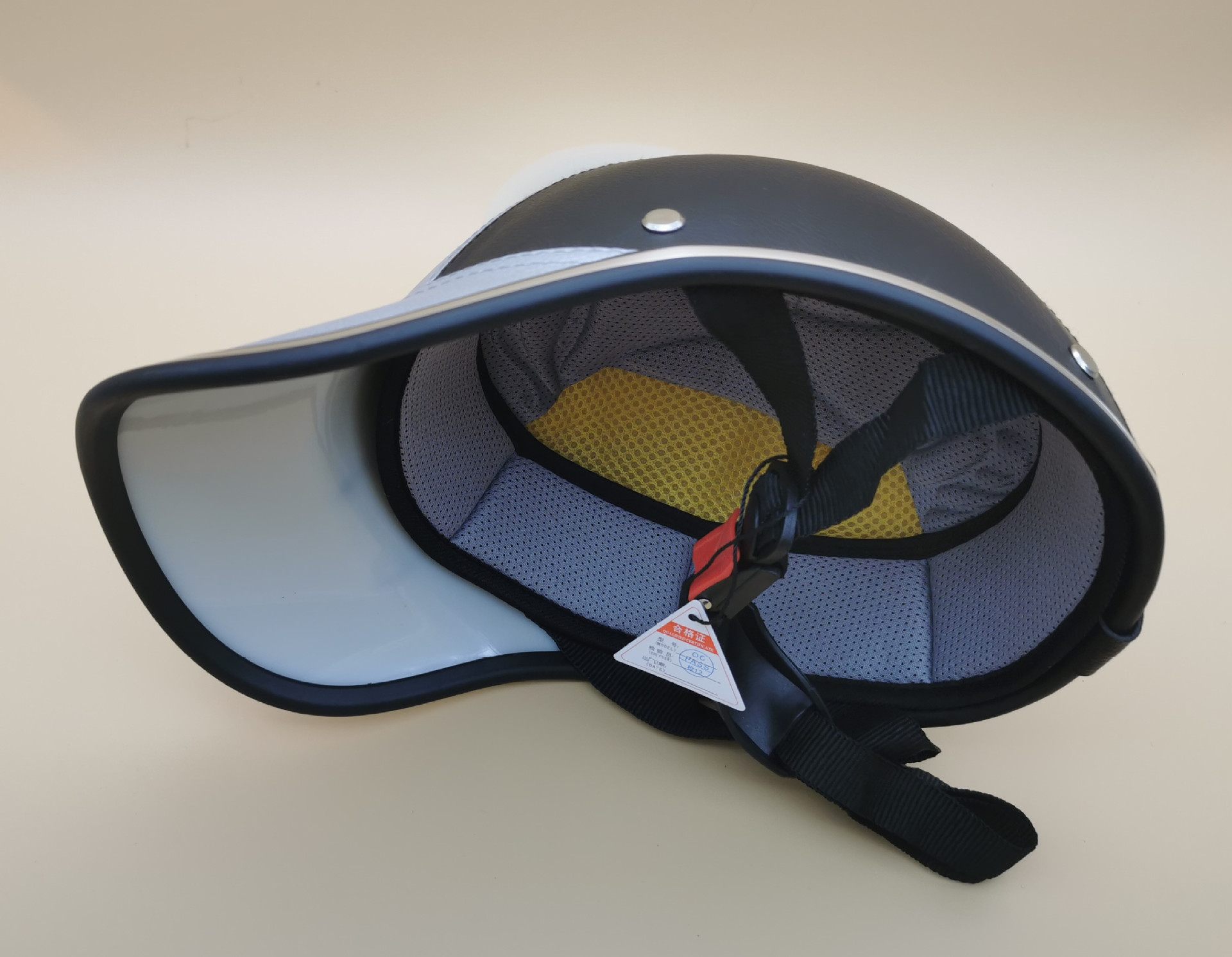 电动摩托车头盔防晒轻便四季成人半盔棒球盔夏盔帽