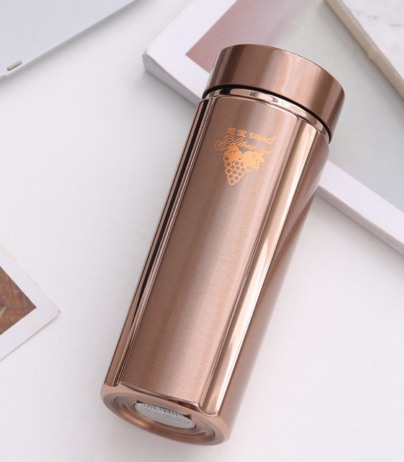 思宝正品304商务纯色方舟s真空保温杯批发礼品团购定制办公水杯