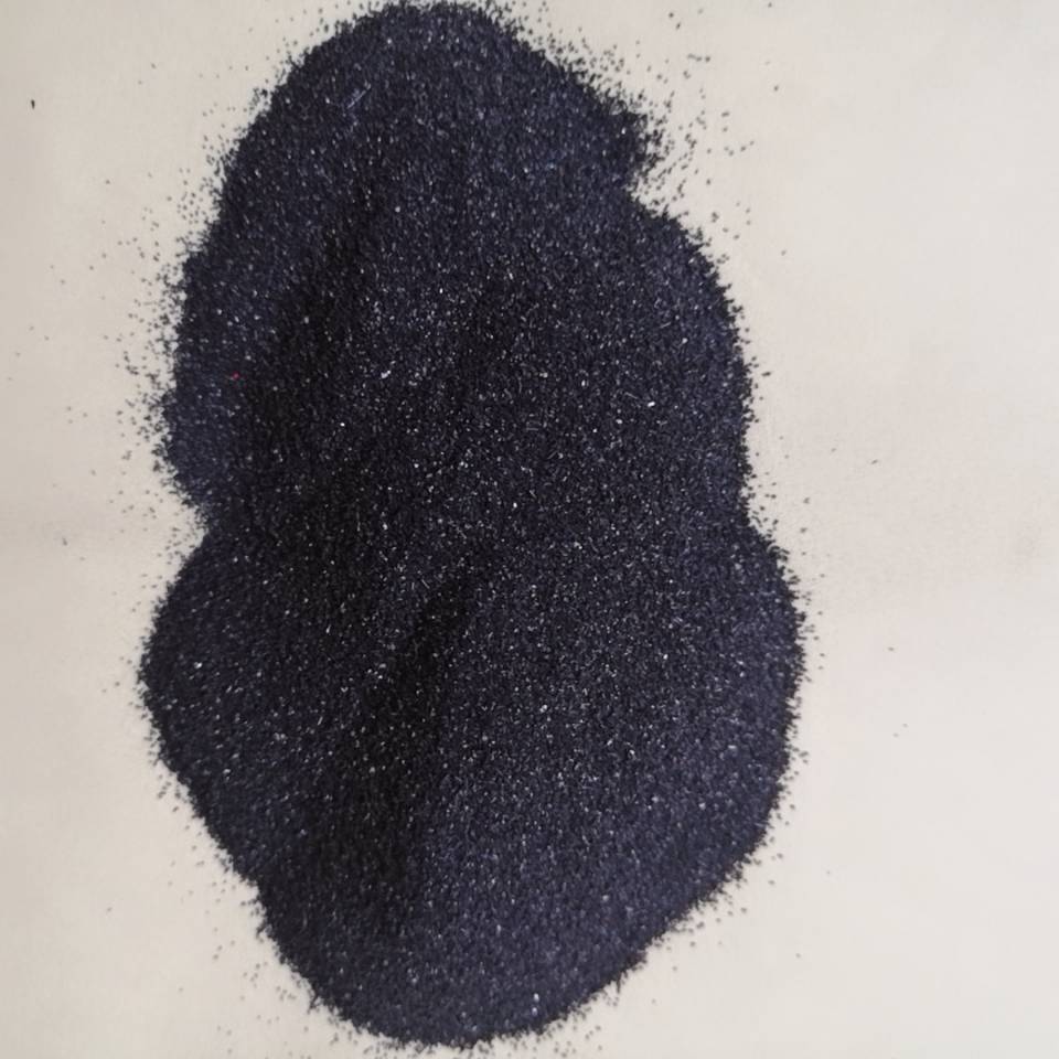源头工厂供应亮黑砂 喷砂除锈用 耐磨地坪骨料金刚砂20-40目
