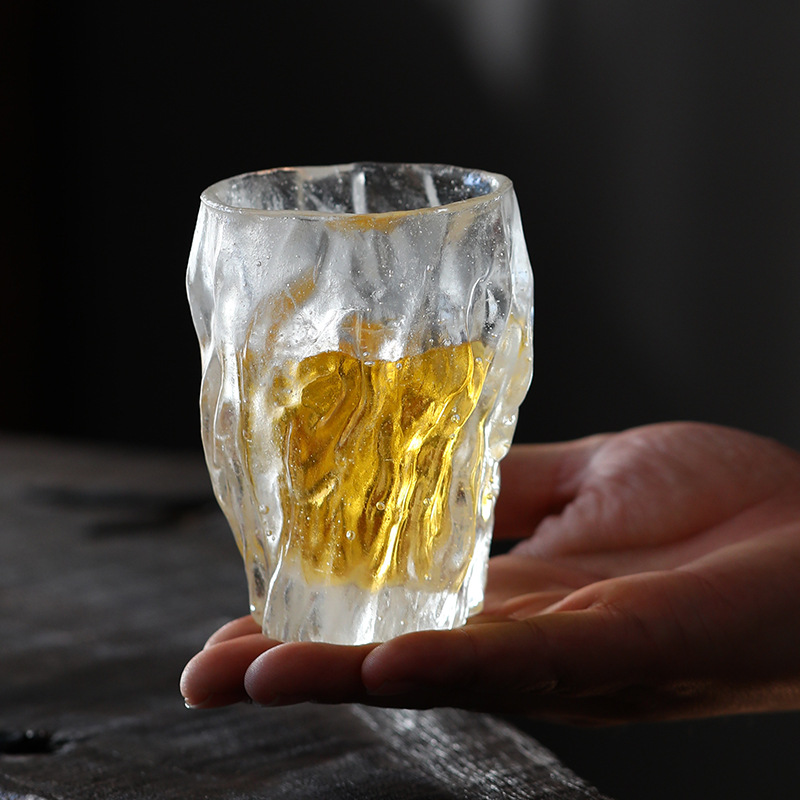 琉璃酒杯日本威士忌杯洋酒杯子复古家用创意酒具手作冰冻烧琉璃杯