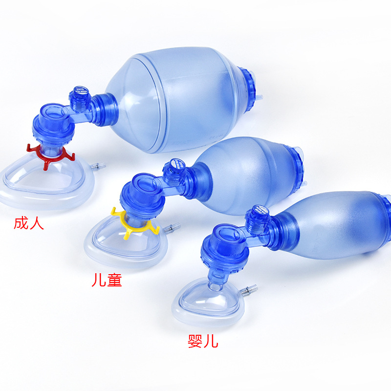 pvc一次性简易呼吸器cpr教学培训急救面罩气囊球囊人工手动复苏器
