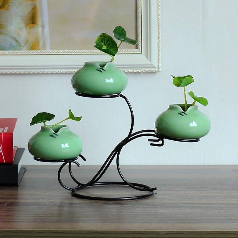 装饰品陶罐桌上养的陶瓷花瓶种植家用花架水养小花器家里